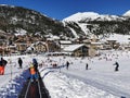 Ski and snowboard ski resort Montgenevre, France. Holiday destination white week