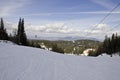 Ski and snowboard slope