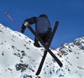 Ski Stunt Jump Royalty Free Stock Photo