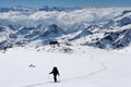 Ski touring Royalty Free Stock Photo