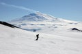 Ski touring in Antarctica Royalty Free Stock Photo