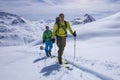 Ski touring group in the mountains of Kitzbueheler Alps