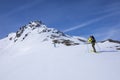 Ski touring group in the mountains of Kitzbueheler Alps