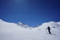 Ski touring petit combin verbier switzerland Royalty Free Stock Photo