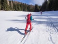 Ski touring winter activity Royalty Free Stock Photo