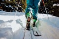 Ski touring in winter in Austria Royalty Free Stock Photo