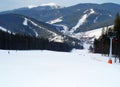 Ski track of Bukovel resort Royalty Free Stock Photo