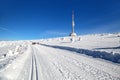 Ski trail jesenik mountains mount praded Royalty Free Stock Photo