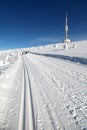 Ski trail jesenik mountains mount praded Royalty Free Stock Photo