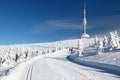 Ski trail jesenik mountains mount praded Royalty Free Stock Photo