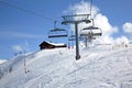 Ski trail in Lindvallen. Salen. Dalarna county. Sweden Royalty Free Stock Photo