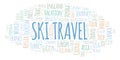 Ski Travel word cloud. Royalty Free Stock Photo