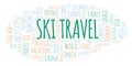 Ski Travel word cloud. Royalty Free Stock Photo