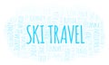 Ski Travel word cloud. Royalty Free Stock Photo