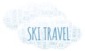 Ski Travel word cloud. Royalty Free Stock Photo
