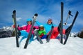 Ski, winter, snow, skiers Royalty Free Stock Photo