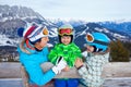 Ski, winter, snow, skiers Royalty Free Stock Photo