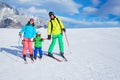 Ski, winter, snow, skiers Royalty Free Stock Photo