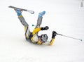 Ski Wipeout Royalty Free Stock Photo