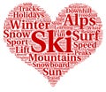 Ski word cloud concept Royalty Free Stock Photo