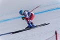 GER Michaela Wenig takes part in the Ladies Downhill run for the Woman Ladie Downhill race of the FIS Alpine Ski World Cup Finals Royalty Free Stock Photo