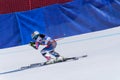 SKI-WORLD-LIE Tina Weirather takes part in the Ladies Downhill run for the Woman Ladie Downhill raceFINALS-DISIPLINA-SEXO-PRUEBA Royalty Free Stock Photo