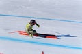 USA Travis Ganong takes part in the MenÃÂ´s Downhill run for the MenÃÂ´s Downhill race of the FIS Alpine Ski World Cup Finals Royalty Free Stock Photo