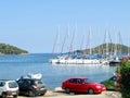 Skiathos Bay, Skiathos Town, Greece. Royalty Free Stock Photo