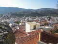 Skiathos city village view from the top