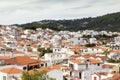 View across the hills of Skiathos Town, Skiathos, Greece, August 18, 2017