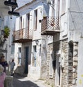 Skiathos Greek Island Street View Royalty Free Stock Photo