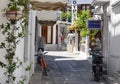 Skiathos Greek Island Street View Royalty Free Stock Photo