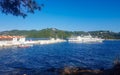 View on Skiathos from water side Royalty Free Stock Photo