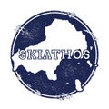 Skiathos vector map.