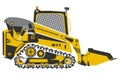 Skid Loader or Skid-Steer or SSLs or skidsteer Loader vector Royalty Free Stock Photo