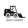 Skid loader tractor isolated vector Silhouettes Royalty Free Stock Photo