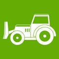 Skid steer loader icon green Royalty Free Stock Photo