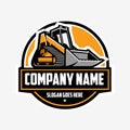 Skid Steer Loader Company Circle Emblem Logo Vector Design