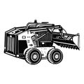 Skid Steer Loader - Construction Vehicle - Machine Equipment Builder. Vector illustration Royalty Free Stock Photo