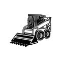 Skid Steer Loader - Construction Vehicle - Machine Equipment Builder. Vector illustration Royalty Free Stock Photo