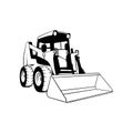 Skid Steer Loader - Construction Vehicle - Machine Equipment Builder. Vector illustration