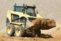 Skid steer loader at earth moving works Royalty Free Stock Photo