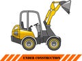Skid steer loader. Heavy construction machine Royalty Free Stock Photo