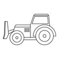 Skid steer loader icon outline Royalty Free Stock Photo