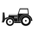 Skid steer loader icon simple Royalty Free Stock Photo
