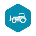 Skid steer loader icon simple Royalty Free Stock Photo