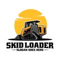 skid steer, loader illustration logo vector. Royalty Free Stock Photo