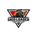 skid steer, loader illustration logo vector. Royalty Free Stock Photo