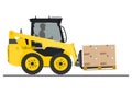 Skid steer loader safety tips. Royalty Free Stock Photo