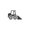 Skid-steer loader vector icon Royalty Free Stock Photo